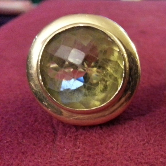 David Yurman Citrine Albion 18 kt rim, silver size 6 1/2 - Picture 2 of 9